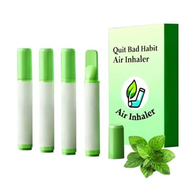 Natural Smokeless Inhaler with Extracts of Mint for Pure Breath Free and Oral Fixation Aids