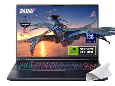 acer Predator Helios Neo 16S AI Gaming Laptop | 16" OLED 240Hz | Intel Core Ultra 9 275HX | NVIDIA GeForce RTX 5060 |Win 11，with Mouse pad (16GB RAM | 1TB PCIe SSD)