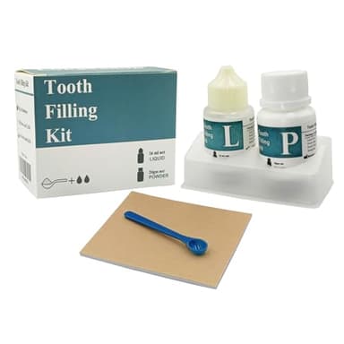 Longkason Zinc Oxide Eugenol Dental Cement Kit | Super Adhesive | Instant Tooth Repair, Cap, Crown & Bridge Filling | DIY, Self Curing, Sturdy & High Strength |Universal Shade| Emergency Dental Care |
