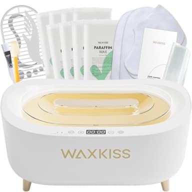 Waxkiss Intelligent Paraffin Wax Machine for Hands & Feet, 8 Pack Refills Paraffin Wax Warmer Kit for Professional Spa (A)