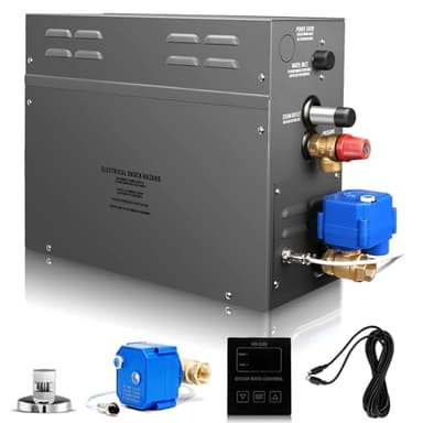 12KW Steam Generator-Quick start continuous steam，with Black digital control panel Self-Draining System, 95-131°F Temp Control,Can be used for heating a space area of 12m ³/460Cu.ft.(12KW 220V)