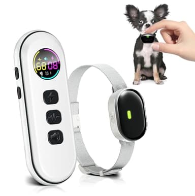 Ultra-Small Dog Shock Collar with Remote, Ultra-Light & Thin Dog Training Collar, Tailored for Small Dogs 5-30lbs & Medium Dogs, 198-Level Precise Control, Waterproof, Rechargeable (Not Auto Collar)