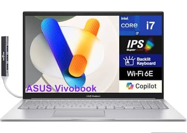 ASUS Vivobook 15 F1504VA Business Laptop 15.6" Touchscreen IPS FHD Display (Intel i7-1355U, 16GB DDR4, 1TB SSD, Intel Iris Xe, Backlit KB, WiFi 6E, Webcam, Win 11 Pro) w/DKZ USB Port Expander