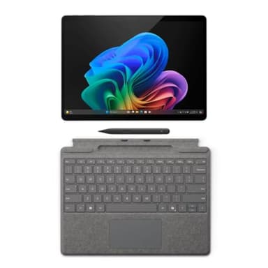 Microsoft Surface Pro 11 Bundle, 2-in-1 Tablet w/Pro Keyboard & Slim Pen, Copilot+ PC, 13" Touchscreen OLED Display, Snapdragon X Elite (12 Core), 16GB RAM, 1TB SSD, Windows 11 Pro, Black (Renewed)
