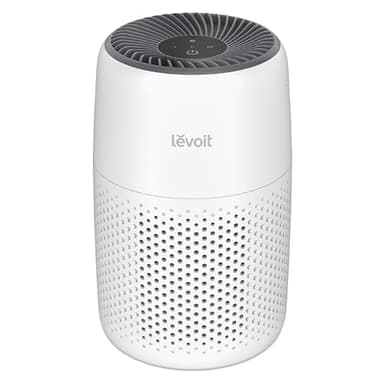 LEVOIT Air Purifiers for Bedroom Home Dorm, AHAM Verified, 3-in-1 Filter Cleaner With Aroma Pad, Filters Smoke, Allergens, Pet Dander, Odor, Dust, Office, Desktop, Core Mini-P, White