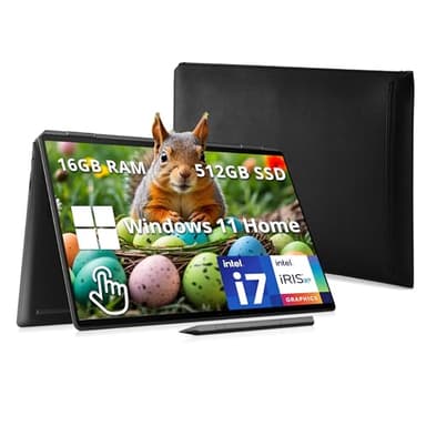 HP Spectre x360 16" 3K+ 2-in-1 Touchscreen Laptop, Intel i7-13700H, 16GB RAM, 512GB SSD, Backit Keyboard, Fingerprint Reader, Stylus Pen & Sleeve, Windows 11, Black (Renewed)