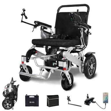 CHINFREAN 20 Inch Wide Seat Electric Wheelchair, Heavy Duty Power Wheelchair 400 lbs Capacity, 30 Miles Long Range, 700W Dual Motors All-Terrain, Foldable for Seniors & Disabled Adults