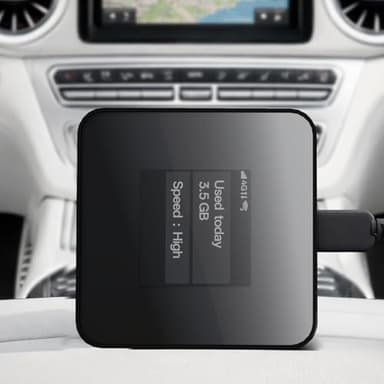 Portable WiFi Hotspot for Travel, Safe for car Truck use, Pocket WiFi Device | No SIM | Prepaid Data Multi-Carrier | Connects 16 Devices | with 10GB USA Data