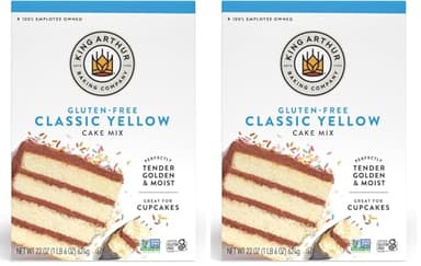 King Arthur, Gluten-Free Yellow Cake Mix, Gluten-Free, Non-GMO Project Verified, Certified Kosher, Non-Dairy, 22 Ounces (Pack of 2)