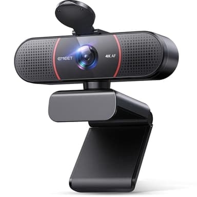 EMEET C960 4K Webcam for PC, 4K UHD CMOS Sensor, PDAF Auto Focus, Dual Omnidirectional Mics, Auto Light Correction, 73° FOV, Plug&Play Webcam w/Privacy Cover, Works w/Zoom/Teams/Skype/Google Meet