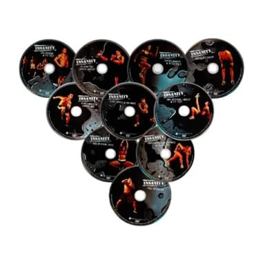 INSANITY Base Kit - DVD Workout, 60 Day Total Body Conditioning Program, Home Gym Bodyweight Exercise Program, No Workout Equipment Needed, 10 DVDs