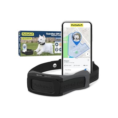 PetSafe Guardian GPS 2.0 Dog Fence + Tracking - Wireless GPS Dog Fence - Real-Time Tracking - Custom Boundaries System - Waterproof Collar - Comfortable Fit
