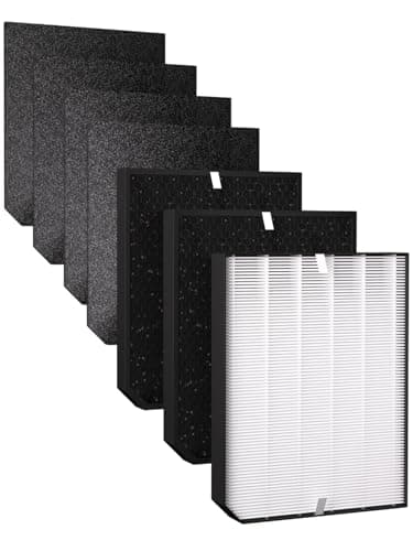 Exlyric 2000 Replacement Filters Compatible with Air Doctor 2000 Series Air Purifier, fits Model 2000, 2000i, Includes 1 Premium Filter + 2 Activated Carbon Filter and 4 Pre-Filters