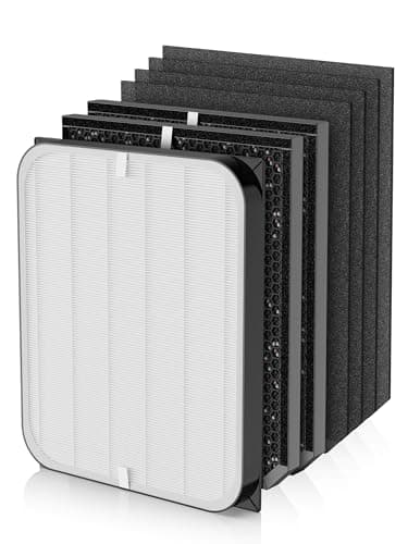 3500 Replacement Filter Compatible with Air Doctor 3500, 3000 & AD3500i Air Purifiers – 1 Efficiency Filter, 2 Carbon/VOC Filters, and 4 PreFilters – Compare to Part#ADF3001/ADF3002/ADF3003