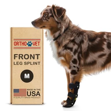 OrthoVet Standard Front Leg Brace for Dogs with Injuries, Arthritis, or Licking Prevention, Durable & Lightweight Post-Surgery Protection for Pets - M