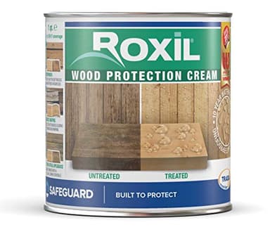 Roxil Wood Waterproofing Cream (1 Quart) 10-Year Outdoor Clear Sealer - Treatment & Sealant for Waterproof Protection of Decking, Fence, Sheds, Furniture