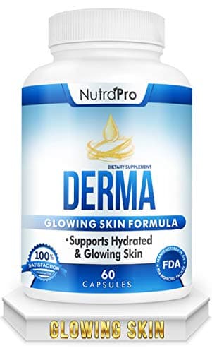 Dermal Repair Complex for Hydrated, Glowing Skin –Anti Aging Supplement with Phytoceramides & Alpha Lipoic Acid. Fast Results Hydration Pills Enhances Smoothness & Reduces Wrinkles. 60 Liquid Capsules