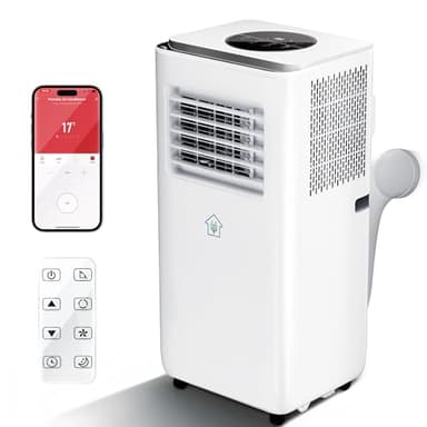 2026 Upgraded Portable Air Conditioners 10000 BTU, Smart Portable AC Unit with App & Remote Control, 4-in-1 Cooling, Heating, Dehumidifier, Fan for Rooms up to 450 sq.ft, 24H Timer, 2 Speed