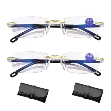 CREXEMI Blue Ease Optics Glasses, Automatic Adjustment Eye Glass Auto Focus for Women/Men (2pc)