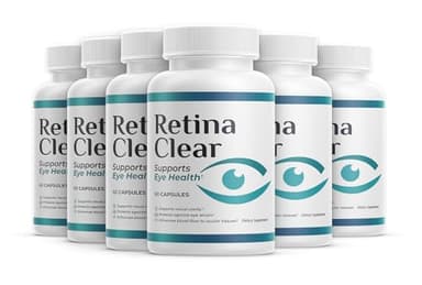 Retina Clear Vision Support Supplement – Eye Health Formula with Lutein, Zeaxanthin, Quercetin, Vitamin A, Zinc, & Bilberry – Supports Visual Clarity, Focus & Eye Fatigue Relief – 6-Pack