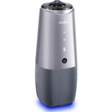 COOLPO Camera 360, 4K Video Conference Room Camera, Webcam, AI Driven Speaker Tracking, Noise Cancellation, Works with Zoom, Google Meet, Teams and More, Meeting, AI Huddle Pana