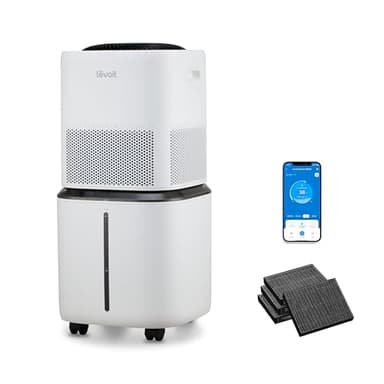 LEVOIT Superior 6000S Smart Evaporative Humidifiers for Home Whole House up to 3000ft², 23L, Last 72-Hour, Premium Filter, Dry Mode, Wheels & Water Fill Hose, Foldable Storage, Sleep Mode, New Edition