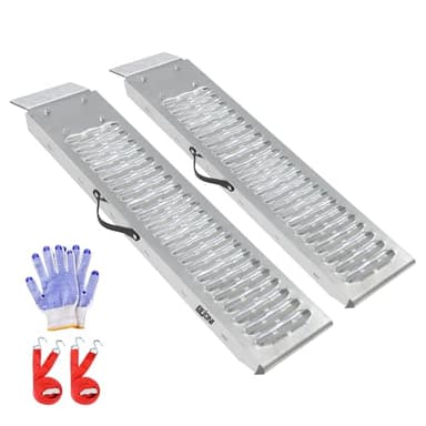 BEJONI 40" Steel Shed Ramps, 2PCS Total 960 lbs Capacity Shed Ramp for Riding Mower, Heavy Duty Trailer Ramps for ATVs, Bicycles, Motorcycles, Snow Blowers, Dirt Bikes, E-Bikes