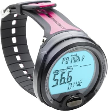 Cressi Leonardo 2.0 Dive Computer - Black/Pink - HD Backlit & Waterproof Watch - Nitrox/Gauge Modes & Dive Watch - Audible Alarm