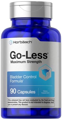 Horbäach Go Less Bladder Control Supplement | 90 Capsules | Maximum Strength Pills for Women and Men | Non-GMO & Gluten Free Formula
