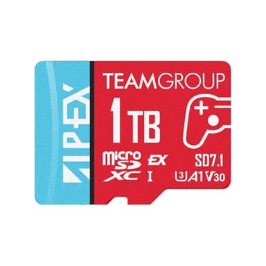 TEAMGROUP APEX 1TB microSD Express Card, microSDXC Memory Card U3 A1 V30 R/W up to 800/700 MB/s, for Nintendo Switch2, UHS-I Compatible, with Adapter TAPMSDE1TIV30A102