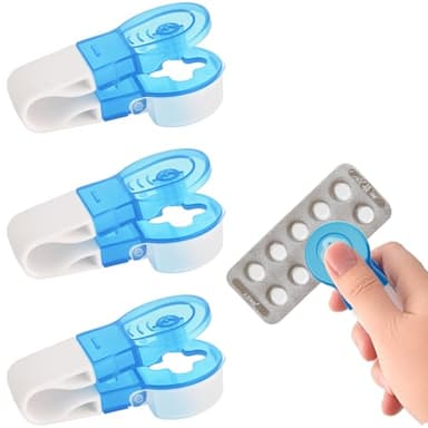 3Pcs Pill Popper for Blister Packs Portable Pill Taker Remover Pack Opener Tool for Nurses Elderly Disabled Travel Tablet No Contact