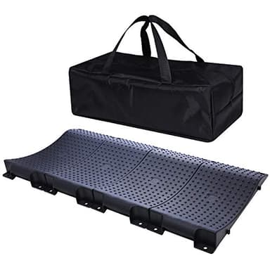 Homeon Wheels Tire Saver Ramps Anti-Slip Pads Design Car Tire Wheel Ramps for Flat Spot and Flat Tire Prevention Tire Savers for Storage Carrying Bag Easy to Store 4 Pack Black