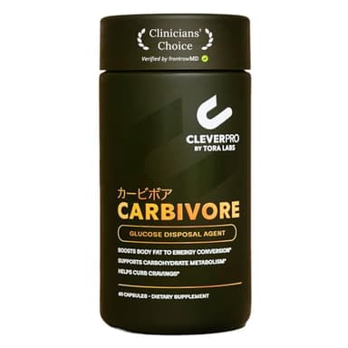 CleverPro Carbivore Carbohydrate Disposal Agent (GDA) with Chromium Picolinate & Dihydroberberine (DHB) – Better Than Berberine – 60 Capsules (30 Servings)