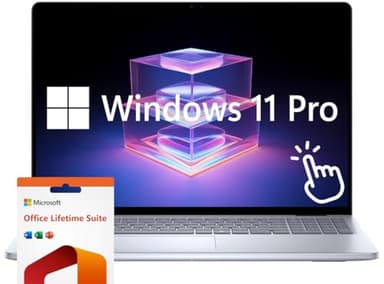 Dell Inspiron 16" FHD+ Touchscreen Laptop, 32GB RAM 1TB SSD, Intel Core 7 150U Processor, Windows 11 Pro with Microsoft Office Lifetime Suite, Fingerprint Reader, Backlit Keyboard, Ice Blue