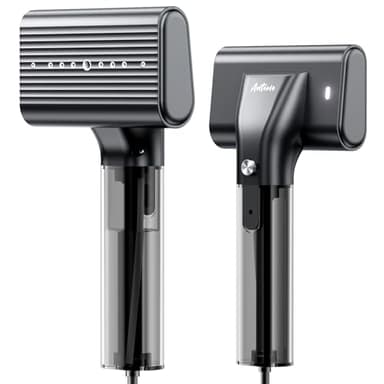 Hand Steamer for Clothes, 1200W Portable Travel Steamer & Iron 2 in 1, 100ML Large Water Tank, 10s Fast Heat Up, 10mins Continuously Steaming Garment Steamer for Travel, Home Use (110-120V)