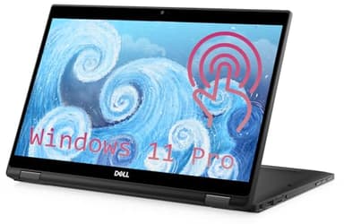 Dell Latitude 7390 2-in-1 Touchscreen Laptop Computer, Intel Core i5-8350U up to 3.6GHz, 512GB SSD, 8GB RAM, Type-C, 13.3" 1080p Full HD, Webcam, Windows 11 Pro (Renewed)