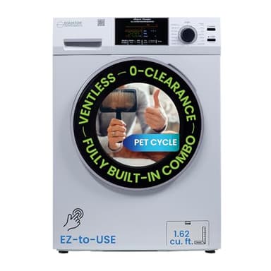 Equator All-in-one Washer Dryer Ventless FULLY BUILTIN 0-CLEARANCE 1.62cf/15lbs 110V 1400RPM