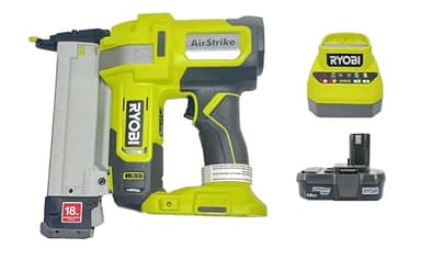 RYOBI ONE+ P361 18V 18-Gauge Cordless AirStrike Narrow Crown Stapler Kit with Battery and Charger