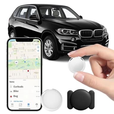 GPS Tracker for Vehicle Works with Find My (iOS Only) Hidden Mini Car Tracker with Magnetic Silicone Case Global Real-Time Item Location Finder Tracking Tag Device No Subscription No SIM Card Required