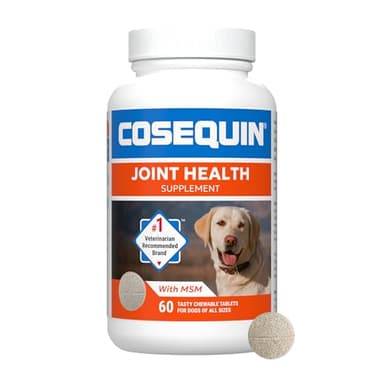 Nutramax Cosequin for Dogs Joint Health Supplement, Contains Glucosamine for Dogs, Plus Chondroitin and MSM, Supports Healthy Joints, Chewable Tablets, 60 Count
