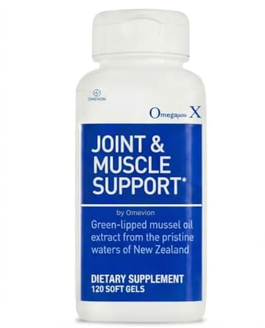 Omega-X Joint & Muscle Wellness Supplement, Green Lipped Mussel Oil Formula, Omega-3 Softgels, Naturally Sourced Dietary Formula – 120 Softgels