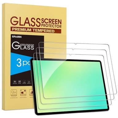 SPARIN 3 Pack Screen Protector for Samsung Galaxy Tab A11 Plus (A11+)/A9 Plus (A9+) 5G 11 Inch 2025/2023, Case Friendly Tempered Glass Tablet Film, Anti Scratch, (SM-X230/X235/X236B/X210/X216/X218)