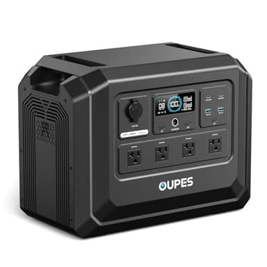 OUPES Mega 1 Lite Portable Power Station 1024Wh, 2000W AC Outlets (4500W Peak), LiFePO4 Battery Solar Generator, 0-100% AC Charge in 46 Mins, 140W PD, UPS for Home Backup, Outdoor Camping, RV Off-Grid