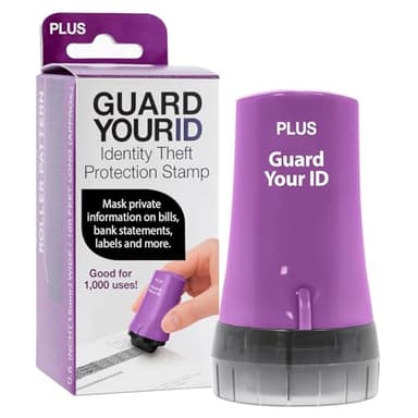 Guard Your ID Advanced Security Roller 2.0 for Identity Theft Prevention Stamping Purple