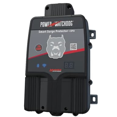 Power Watchdog PWD30EPOHW 30 Amp Smart RV Hardwired Surge Protector - Emergency Power Off (EPO) – WiFi Monitoring - Replaceable Surge Module - LED Diagnostics - Durable for RV Campsite Use