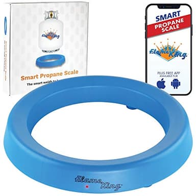 Flame King Smart Wireless Propane Tank Scale - Bluetooth Gas Gauge with App Connectivity for BBQ and Grills Monitors Multiple Propane Cylinders - 20/30/40 lb Tanks