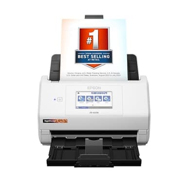 Epson RapidReceipt RR-600W Wireless Desktop Color 2-Sided Document & Tax Receipt Scanner with ScanSmart AI PRO Data Management Software for PC & Mac Touchscreen & 100-Page Auto Document Feeder
