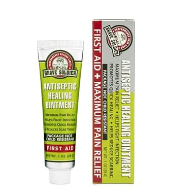 Brave Soldier Antiseptic Healing Ointment – Fast-Acting Wound Care for cuts, scrapes, and Burns. Promotes Quick Healing, Prevents Infection, and Reduces Scars. 1oz