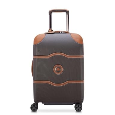 DELSEY PARIS Chatelet Air 2.0 Hardside Luggage with Spinner Wheels, Chocolate Brown, Carry on Plus 20 Inch