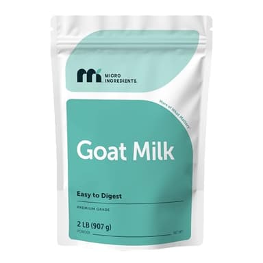 Micro Ingredients Goat Milk Powder 2 lb (907 g) | Single Ingredient Powdered Goat Milk | Smooth & Creamy for Coffee, Drinks, & Recipes | Non-GMO, Gluten Free